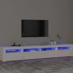Tv-Meubels*vidaXL Tv-meubel met LED-verlichting 240x35x40 cm Wit
