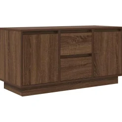 Tv-Meubels*vidaXL Tv-meubel met LED-verlichting 100x41x50 cm bruin eikenkleur