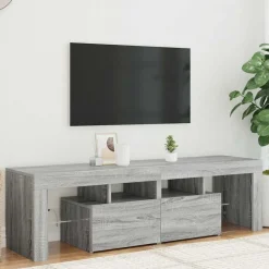 Tv-meubel met LED-verlichting 140x36,5x40 cm eiken>vidaXL Outlet