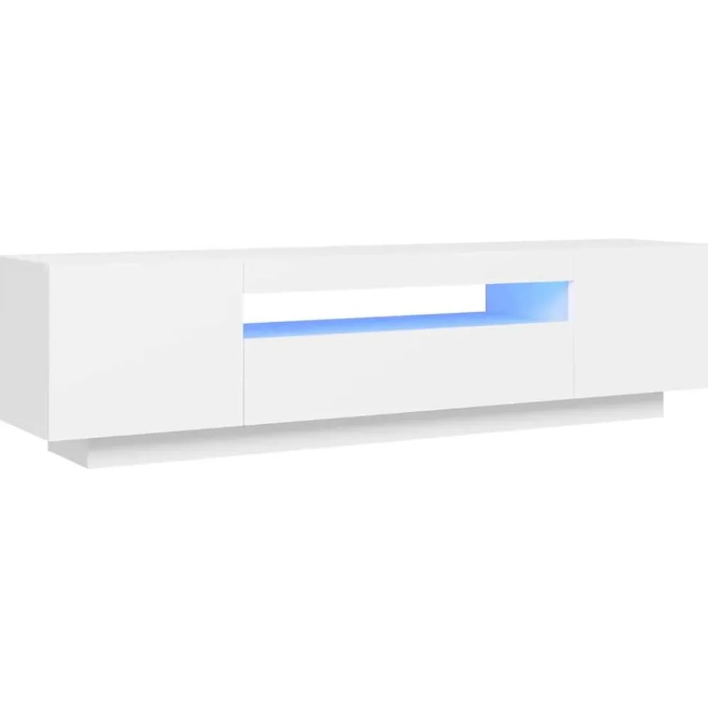 Tv-Meubels*vidaXL Tv-meubel met LED-verlichting 160x35x40 cm Wit