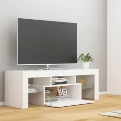 Tv-Meubels*vidaXL Tv-meubel met LED-verlichting 120x35x40 cm Wit