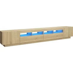 Tv-Meubels*vidaXL Tv-meubel met LED-verlichting 260x35x40 cm kleurig Sonoma eiken