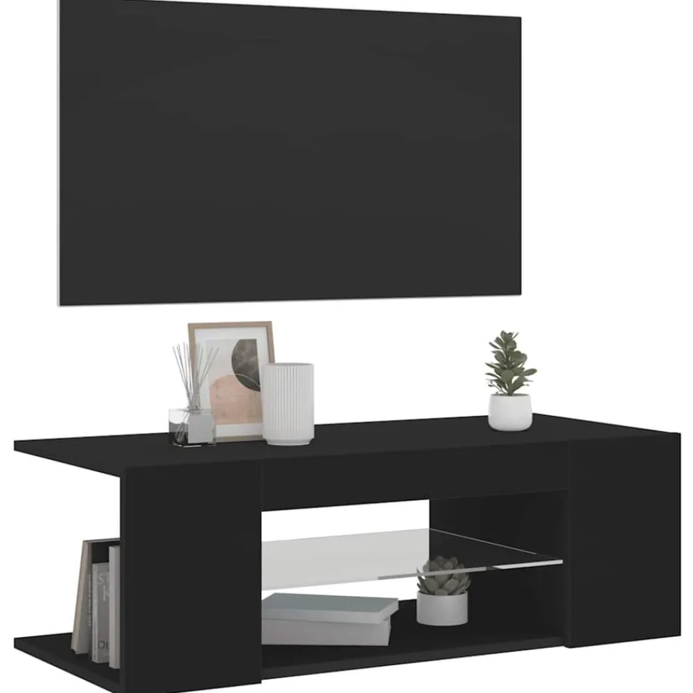Tv-meubel met LED-verlichting 90x39x30 cm>vidaXL Hot