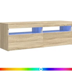 Tv-Meubels*vidaXL Tv-meubel met LED-verlichting 120x35x40 cm kleurig Sonoma eiken