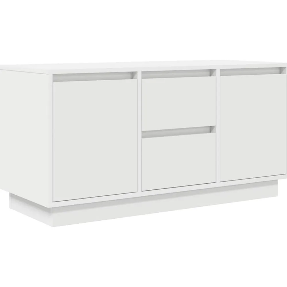 Tv-Meubels*vidaXL Tv-meubel met LED-verlichting 100x41x50 cm Wit