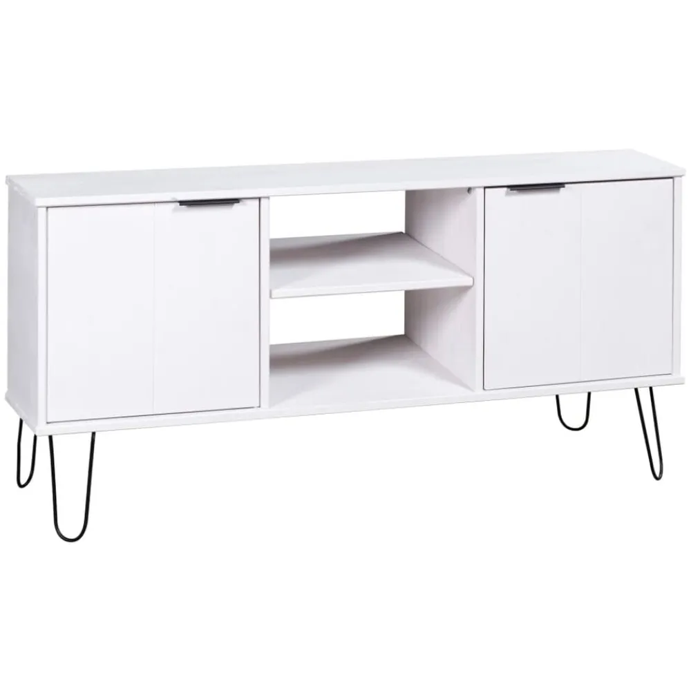 Tv-Meubels*vidaXL Tv-meubel New York massief grenenhout Wit
