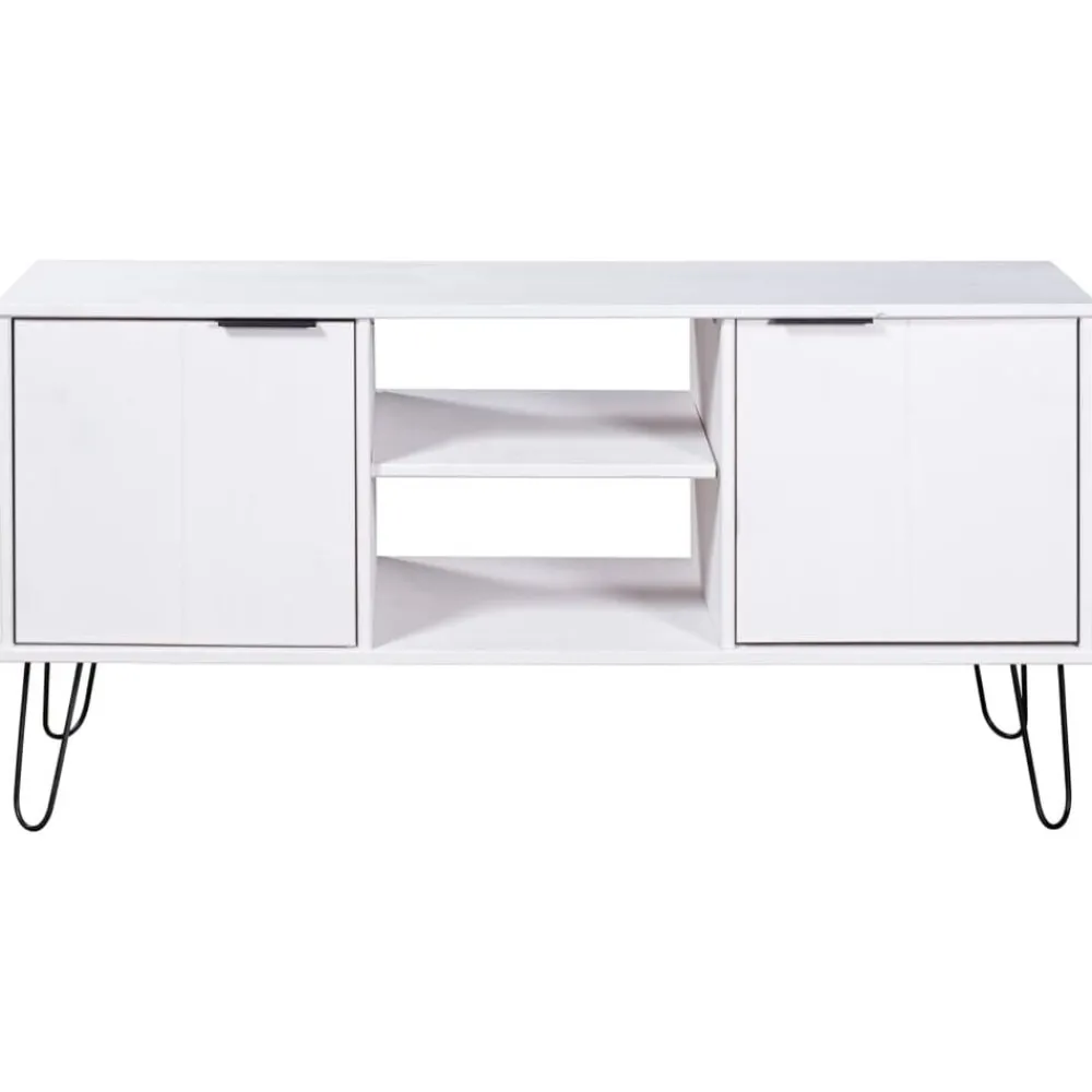 Tv-Meubels*vidaXL Tv-meubel New York massief grenenhout Wit