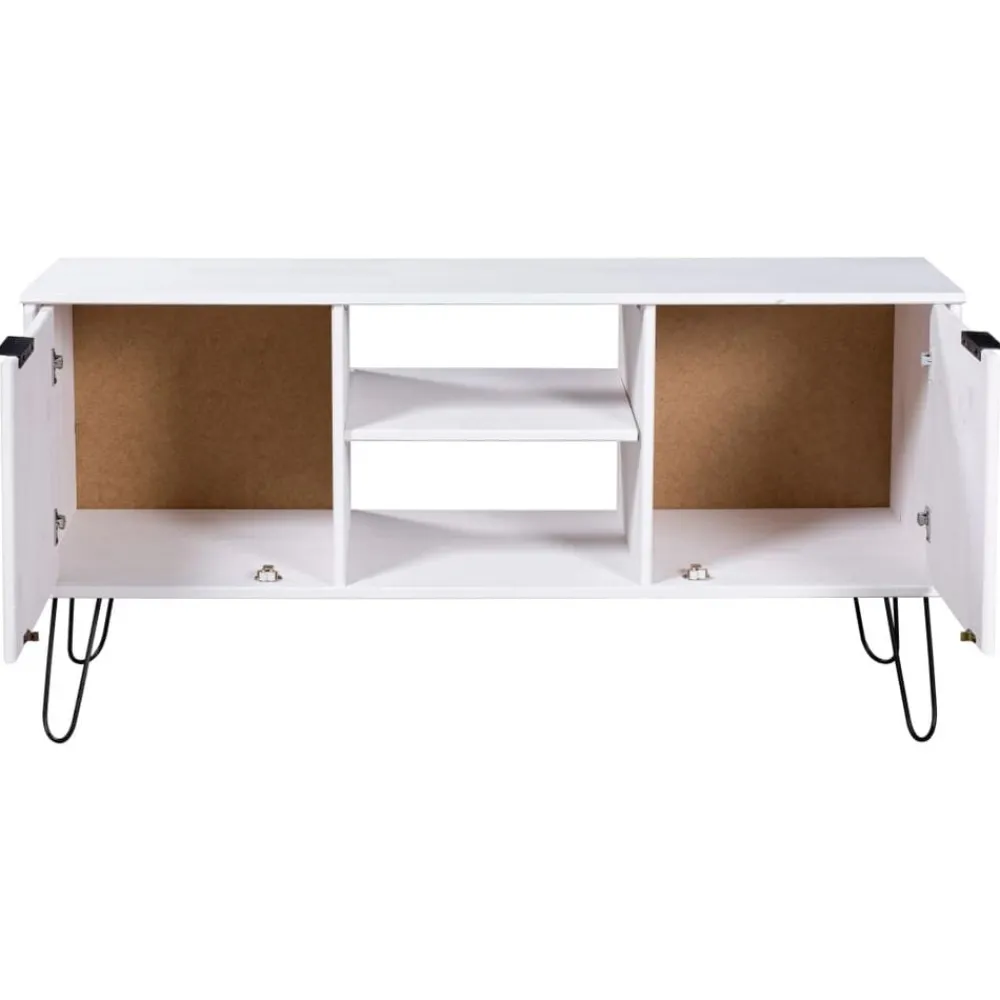 Tv-Meubels*vidaXL Tv-meubel New York massief grenenhout Wit