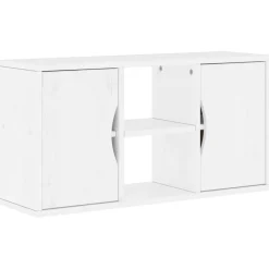 Tv-Meubels*vidaXL Tv-meubel ODDA 79x24x40 cm massief grenenhout Wit