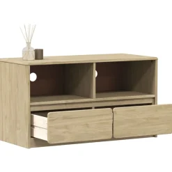 Tv-Meubels*vidaXL Tv-meubel SAUDA 99x43x55 cm massief grenenhout eikenkleurig