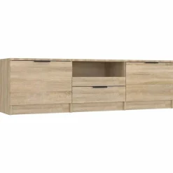 Tv-meubel 140x35x40 cm bewerkt hout>vidaXL Discount