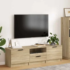 Tv-meubel 140x35x40 cm bewerkt hout>vidaXL Discount