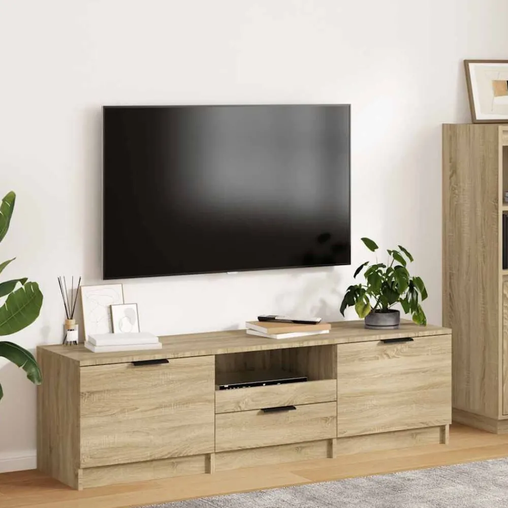 Tv-meubel 140x35x40 cm bewerkt hout>vidaXL Discount