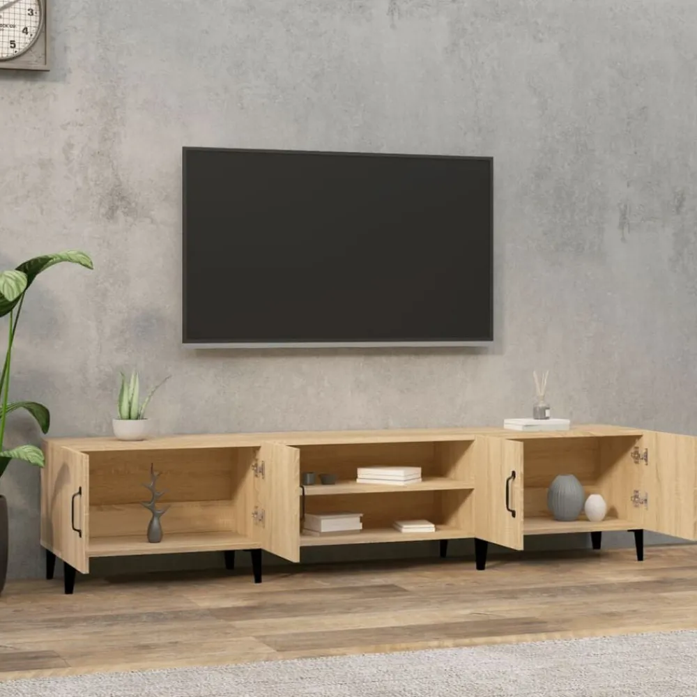 Tv-Meubels*vidaXL Tv-meubel 180x31,5x40 cm bewerkt hout Sonoma eiken