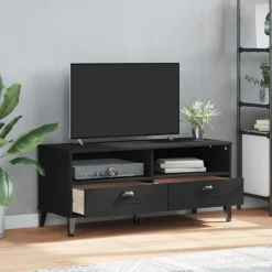 Tv-Meubels*vidaXL Tv-meubel VIKEN bewerkt hout Zwart
