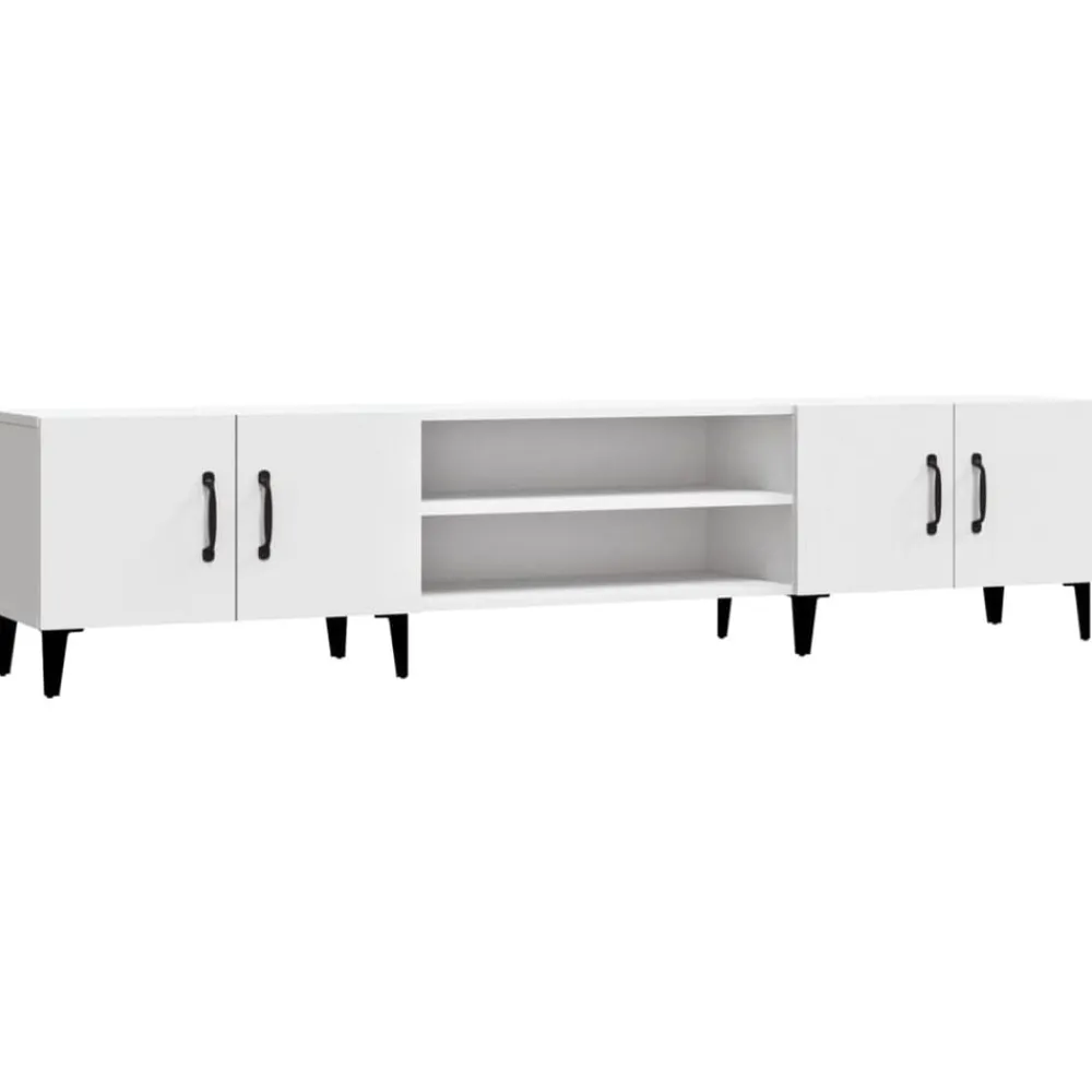 Tv-Meubels*vidaXL Tv-meubel 180x31,5x40 cm bewerkt hout Wit