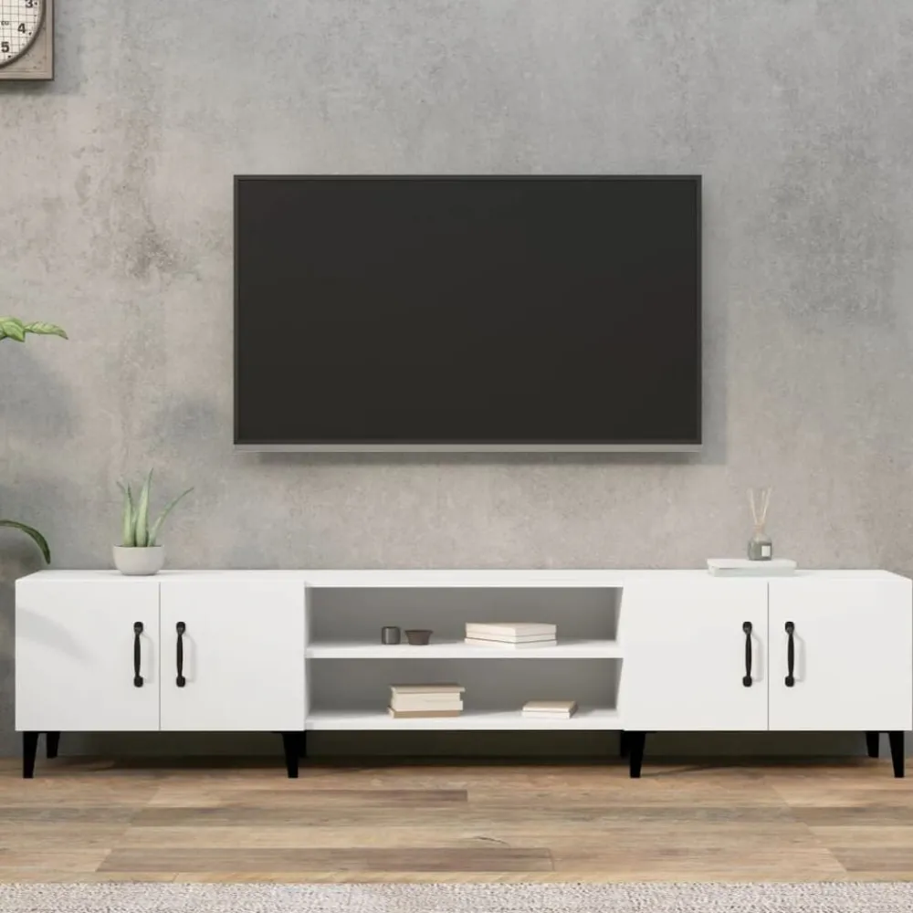 Tv-Meubels*vidaXL Tv-meubel 180x31,5x40 cm bewerkt hout Wit