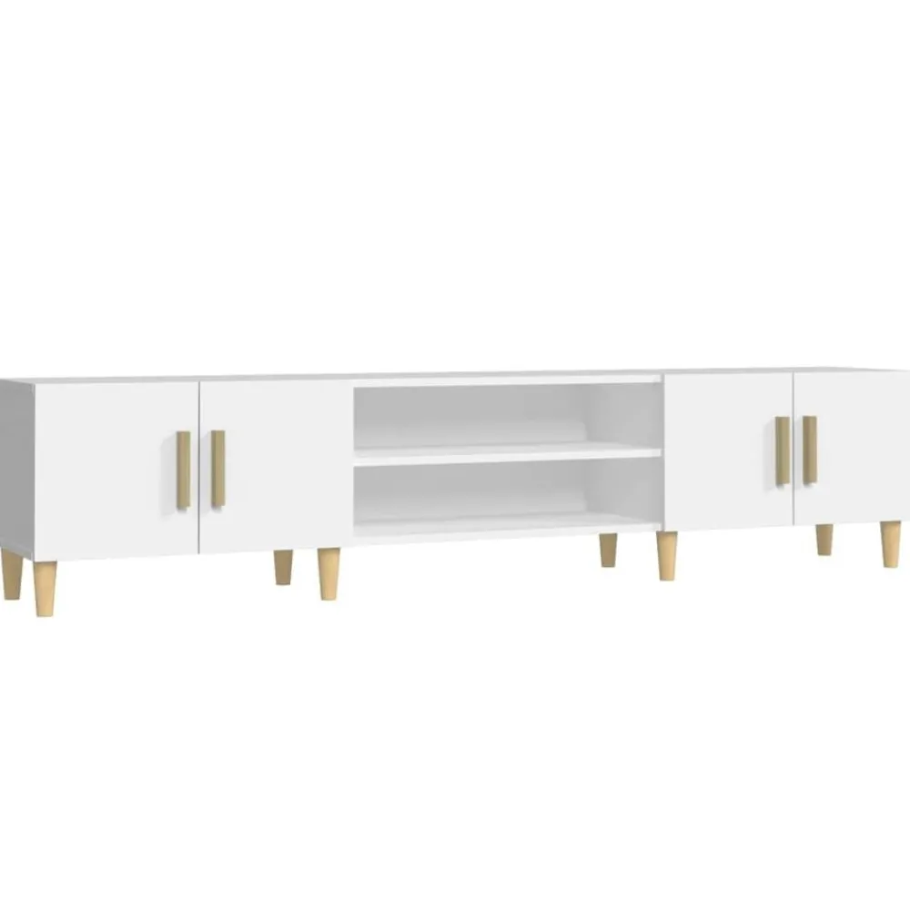 Tv-Meubels*vidaXL Tv-meubel 180x31,5x40 cm bewerkt hout Wit
