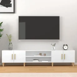 Tv-Meubels*vidaXL Tv-meubel 180x31,5x40 cm bewerkt hout Wit