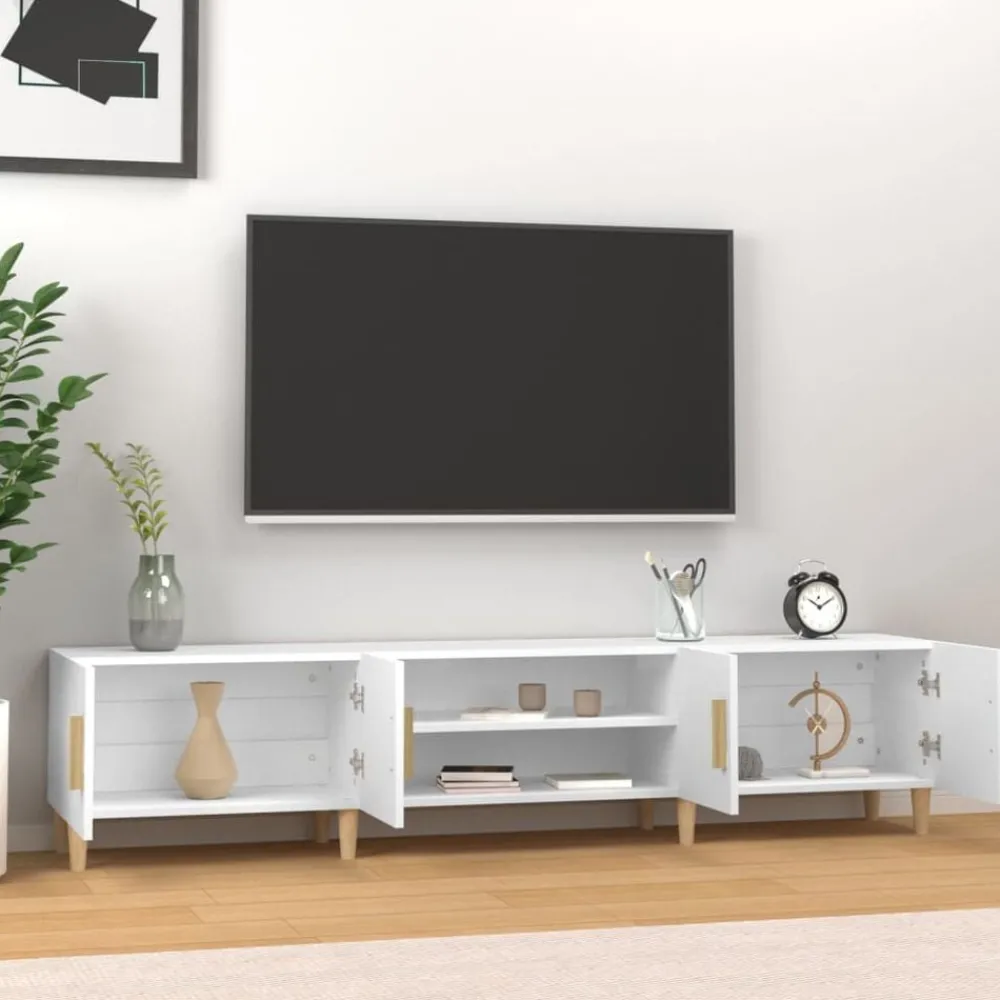 Tv-Meubels*vidaXL Tv-meubel 180x31,5x40 cm bewerkt hout Wit
