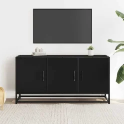 Tv-Meubels*vidaXL Tv-meubel 100x35x50 cm bewerkt hout en metaal Zwart