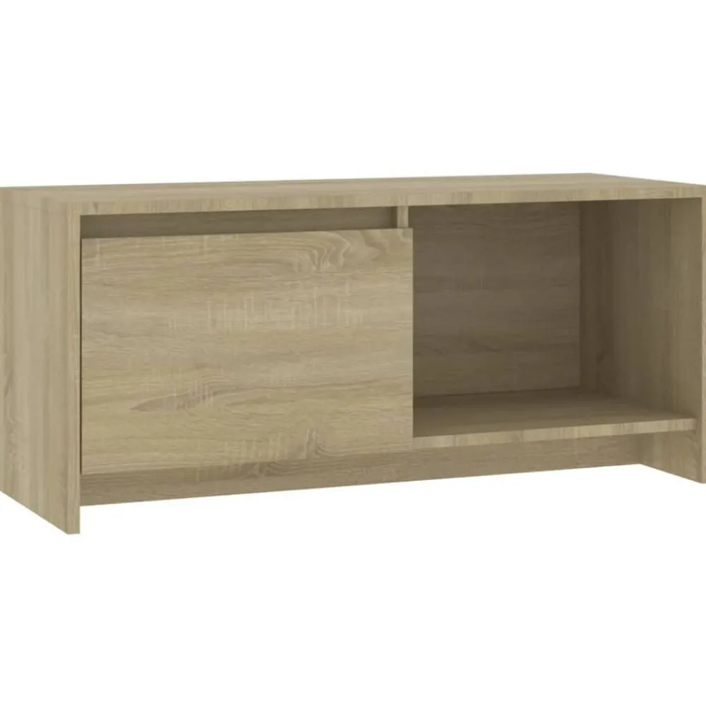 Tv-Meubels*vidaXL Tv-meubel 90x35x40 cm bewerkt hout kleurig Sonoma eiken
