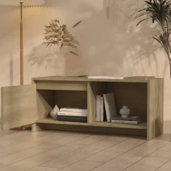 Tv-Meubels*vidaXL Tv-meubel 90x35x40 cm bewerkt hout kleurig Sonoma eiken