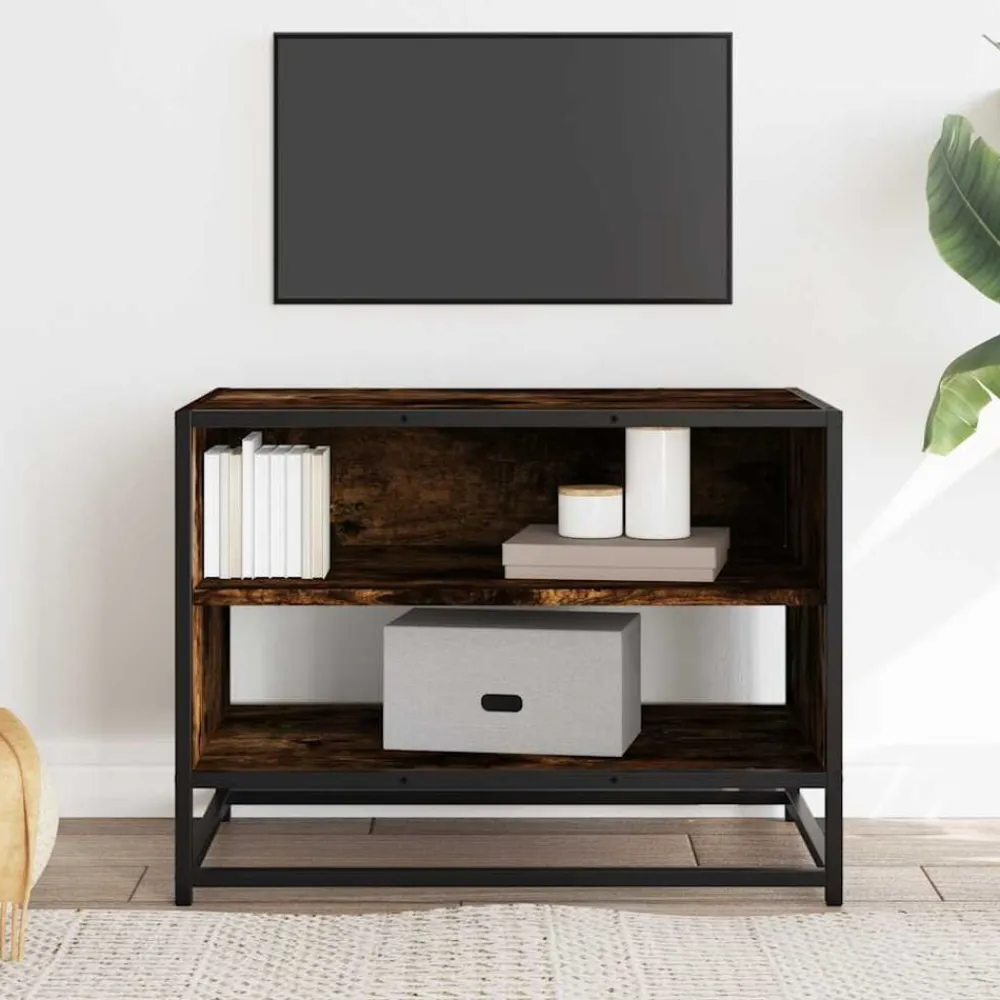 Tv-meubel 61x40x46 cm bewerkt hout metaal kleurig>vidaXL Online