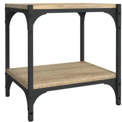 Tv-meubel 40x33x41 cm bewerkt hout en staal kleurig>vidaXL New