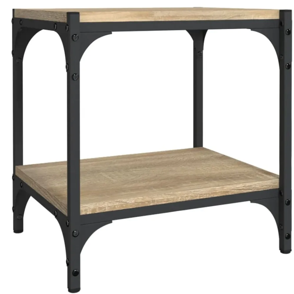 Tv-meubel 40x33x41 cm bewerkt hout en staal kleurig>vidaXL New