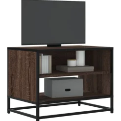 Tv-Meubels*vidaXL Tv-meubel 61x40x46 cm bewerkt hout metaal bruin eikenkleur