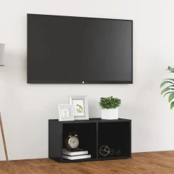 Tv-Meubels*vidaXL Tv-meubel 72x35x36,5 cm bewerkt hout Hoogglans grijs