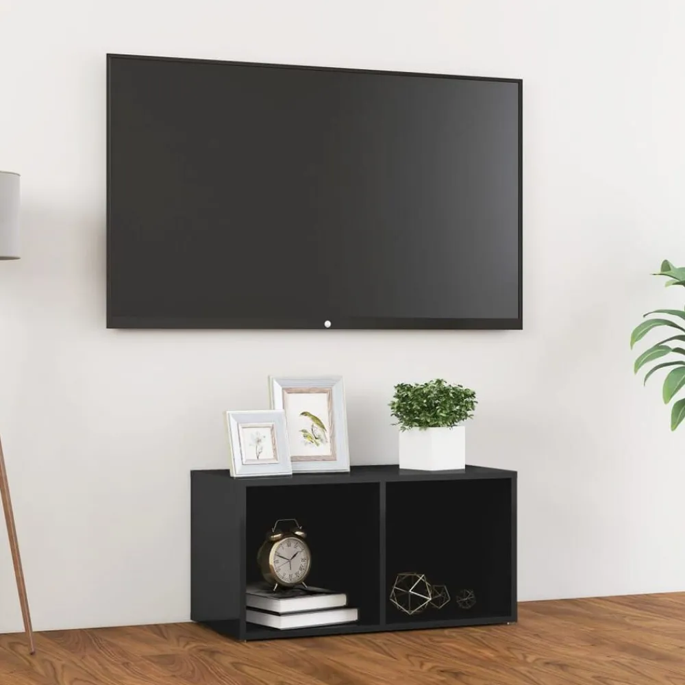 Tv-Meubels*vidaXL Tv-meubel 72x35x36,5 cm bewerkt hout Hoogglans grijs