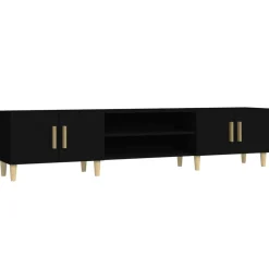 Tv-Meubels*vidaXL Tv-meubel 180x31,5x40 cm bewerkt hout Zwart