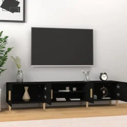 Tv-Meubels*vidaXL Tv-meubel 180x31,5x40 cm bewerkt hout Zwart
