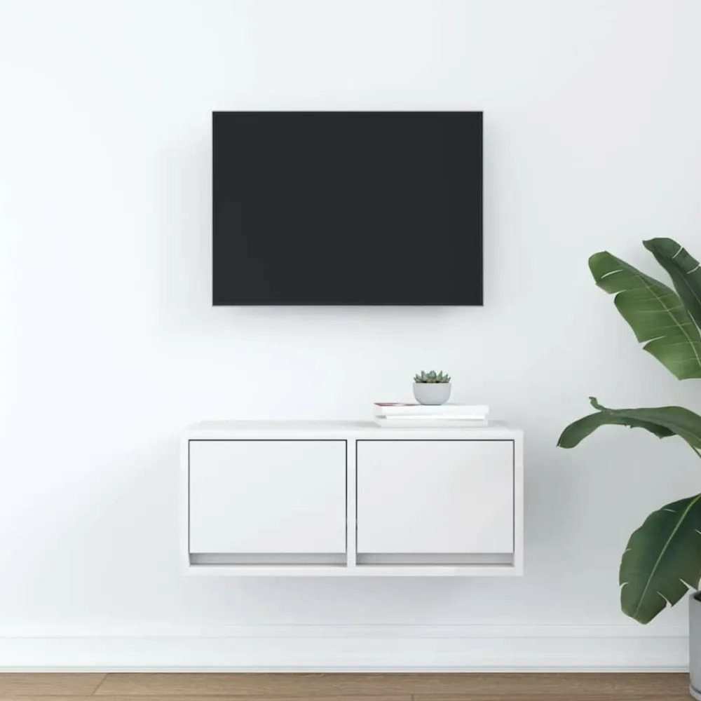 Tv-Meubels*vidaXL Tv-meubel 60x31x25,5 cm bewerkt hout Wit