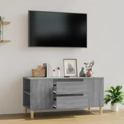 Tv-meubel 102x44,5x50 cm bewerkt hout eikenkleurig>vidaXL New