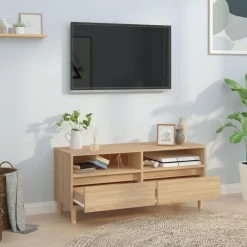Tv-Meubels*vidaXL Tv-meubel 100x34,5x44,5 cm bewerkt hout kleurig Sonoma eiken