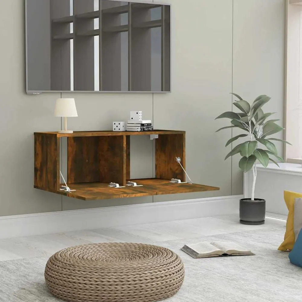 Tv-meubel 80x30x30 cm bewerkt hout kleurig>vidaXL Discount