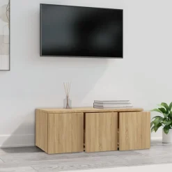 Tv-meubel 80x34x30 cm bewerkt hout kleurig><noscript><img width=