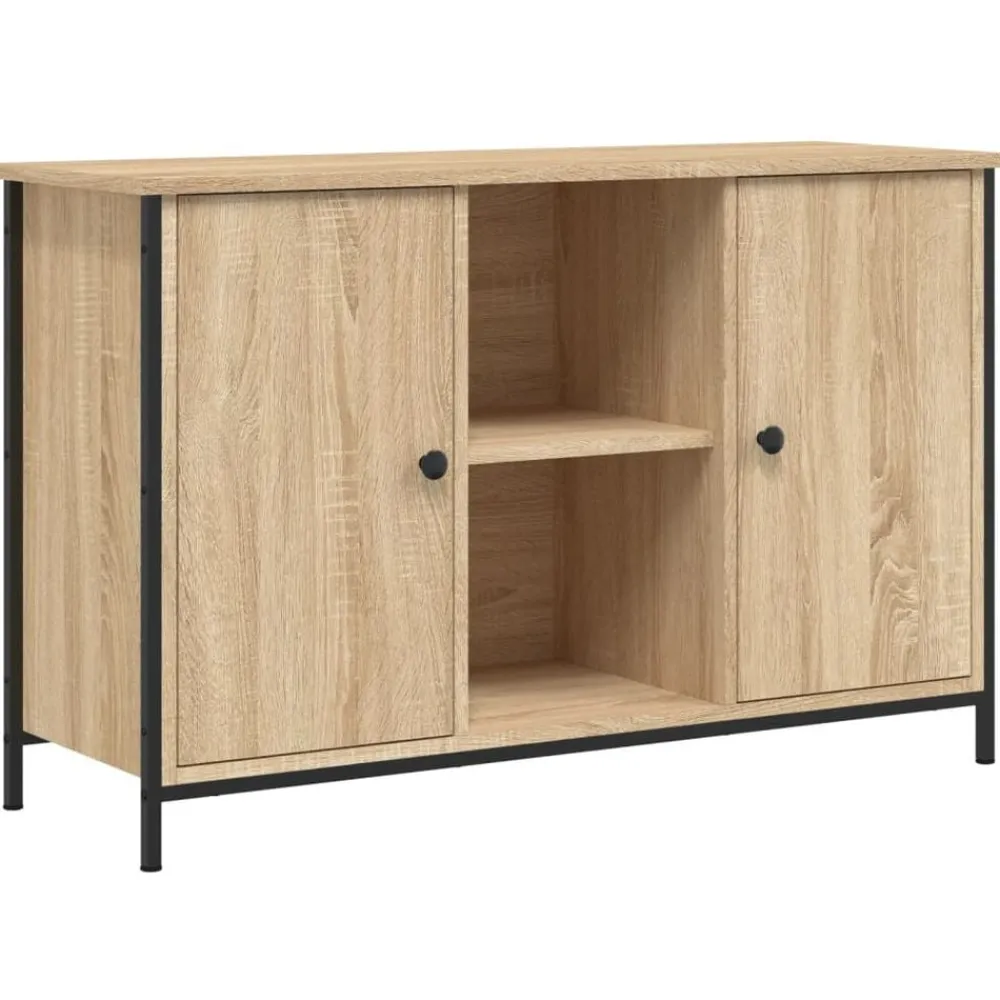 Tv-meubel 100x35x65 cm bewerkt hout kleurig>vidaXL Outlet