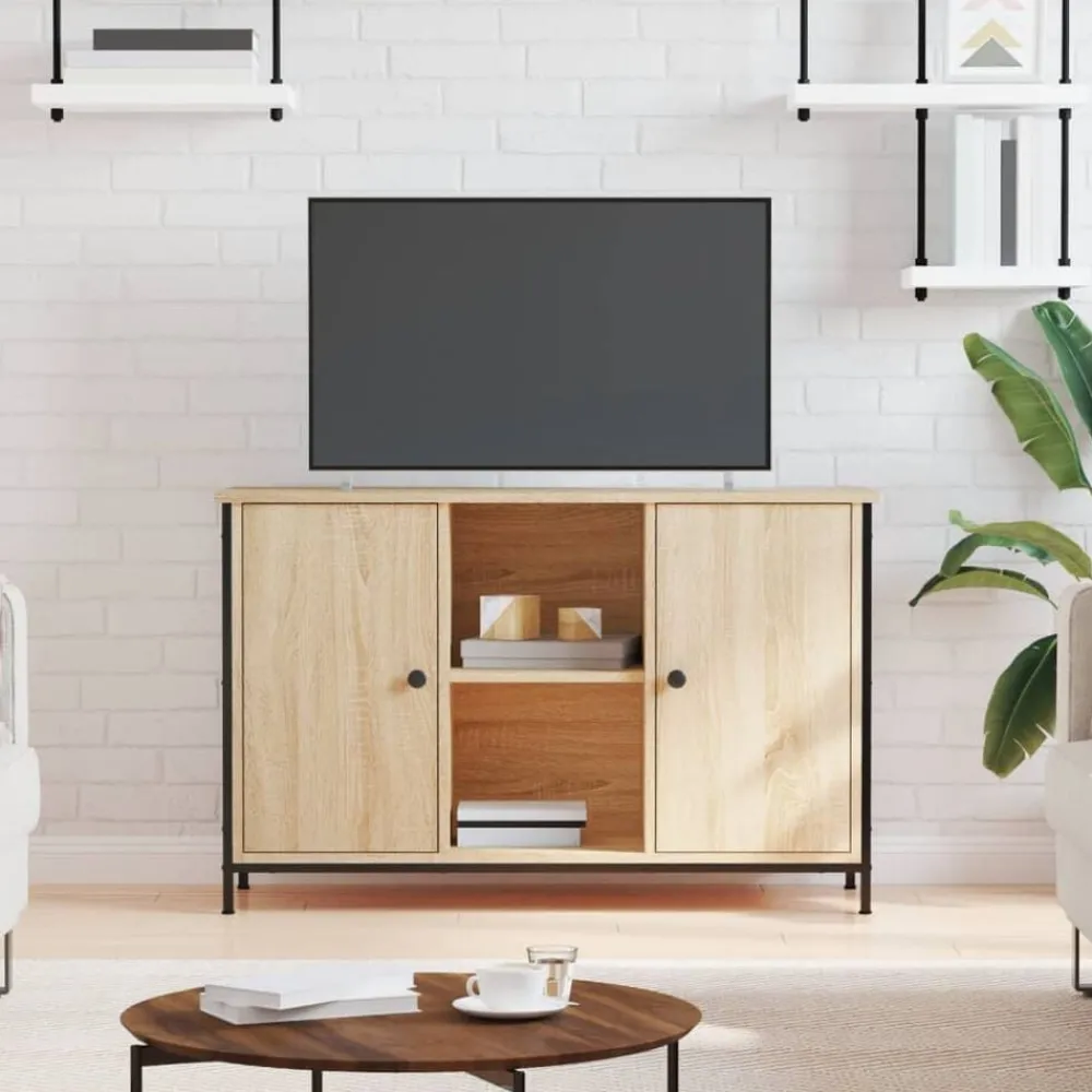 Tv-meubel 100x35x65 cm bewerkt hout kleurig>vidaXL Outlet