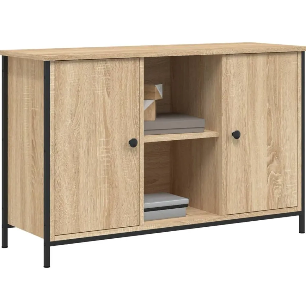 Tv-meubel 100x35x65 cm bewerkt hout kleurig>vidaXL Outlet