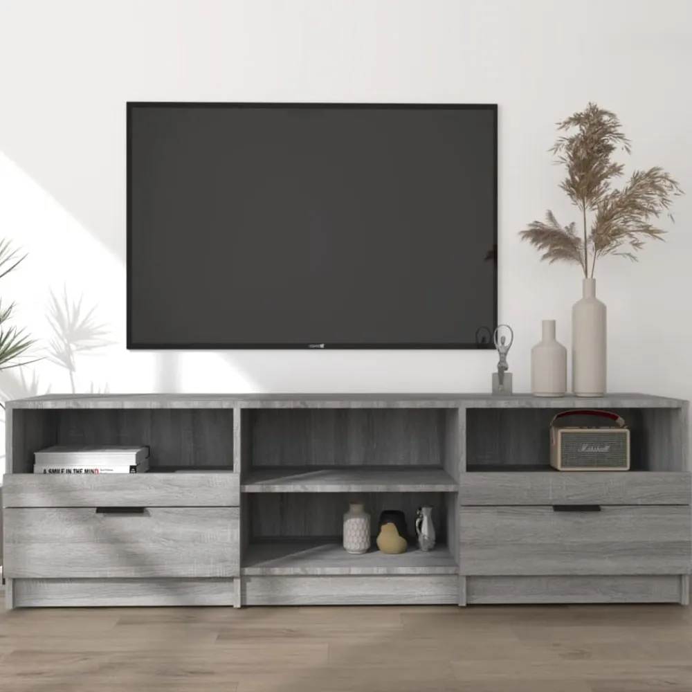 Tv-Meubels*vidaXL Tv-meubel 150x33,5x45 cm bewerkt hout eikenkleurig Grijs sonoma