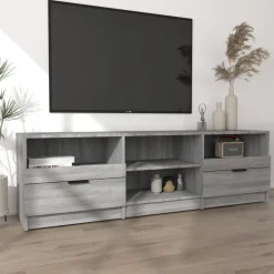 Tv-Meubels*vidaXL Tv-meubel 150x33,5x45 cm bewerkt hout eikenkleurig Grijs sonoma