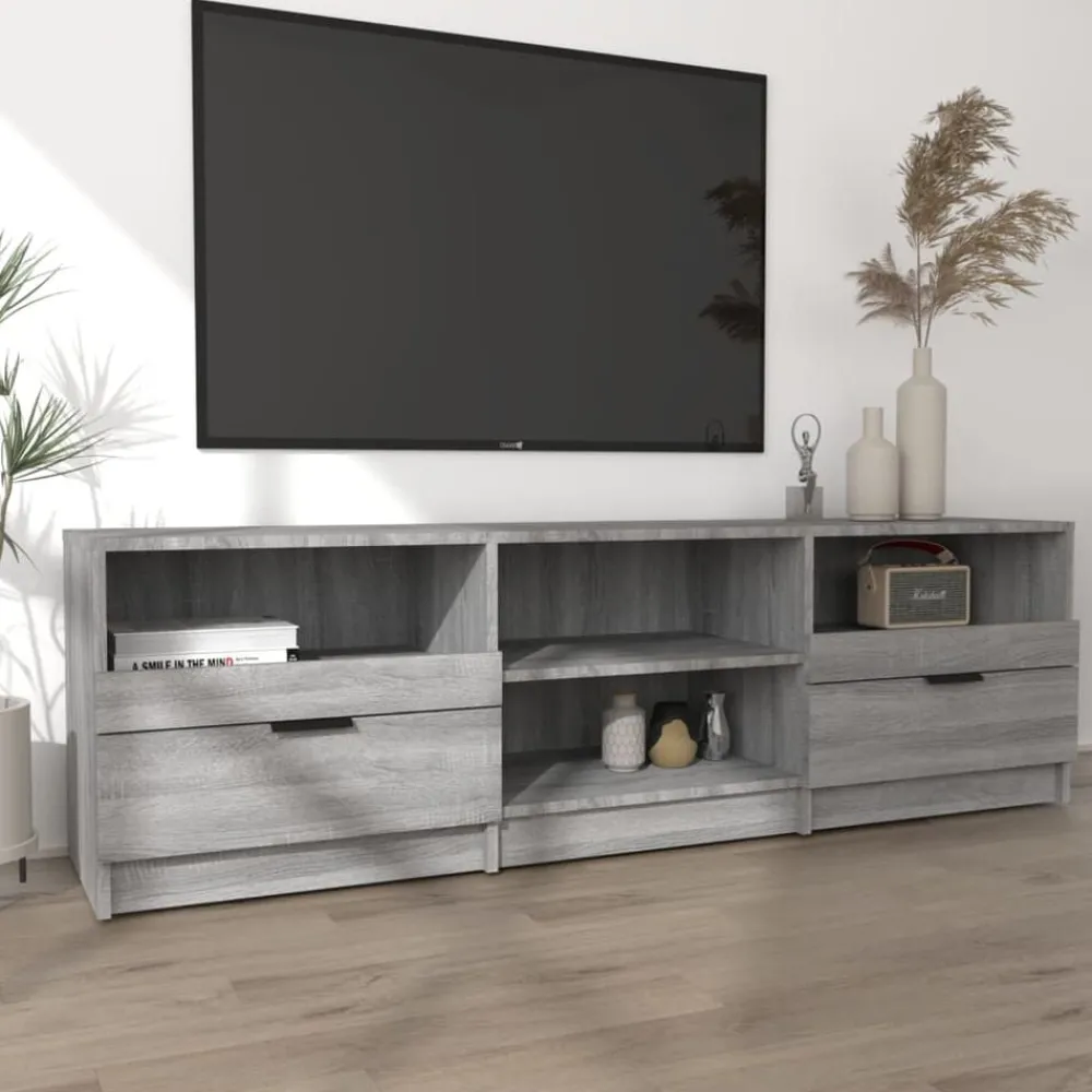 Tv-Meubels*vidaXL Tv-meubel 150x33,5x45 cm bewerkt hout eikenkleurig Grijs sonoma