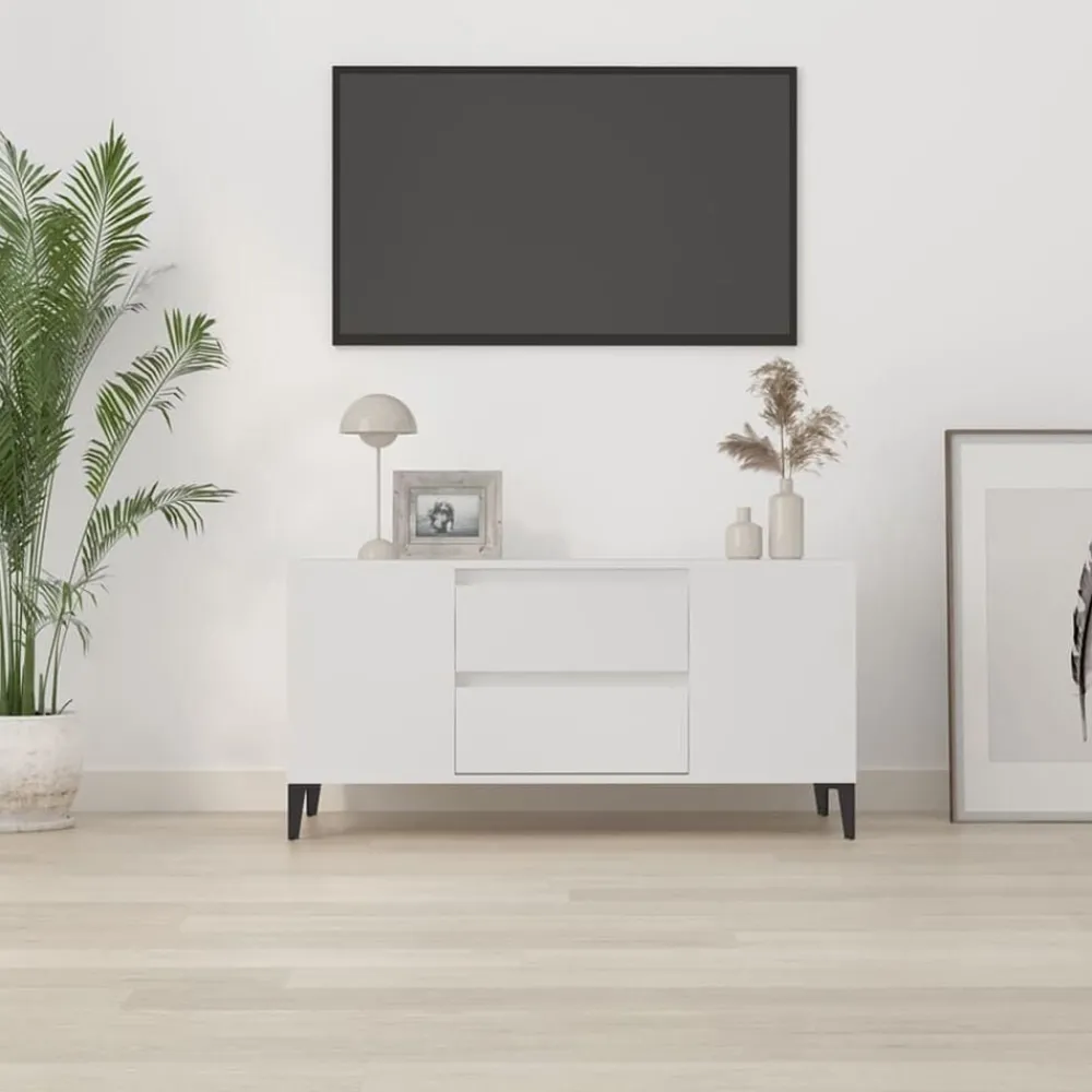 Tv-Meubels*vidaXL Tv-meubel 102x44,5x50 cm bewerkt hout Wit
