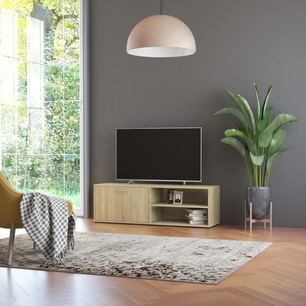Tv-Meubels*vidaXL Tv-meubel 120x34x37 cm bewerkt hout kleurig Sonoma eiken