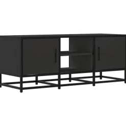 Tv-Meubels*vidaXL Tv-meubel 100x35x41 cm bewerkt hout en metaal Zwart