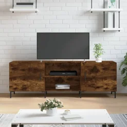 Tv-Meubels*vidaXL Tv-meubel 150x30x50 cm bewerkt hout kleurig Gerookt eiken